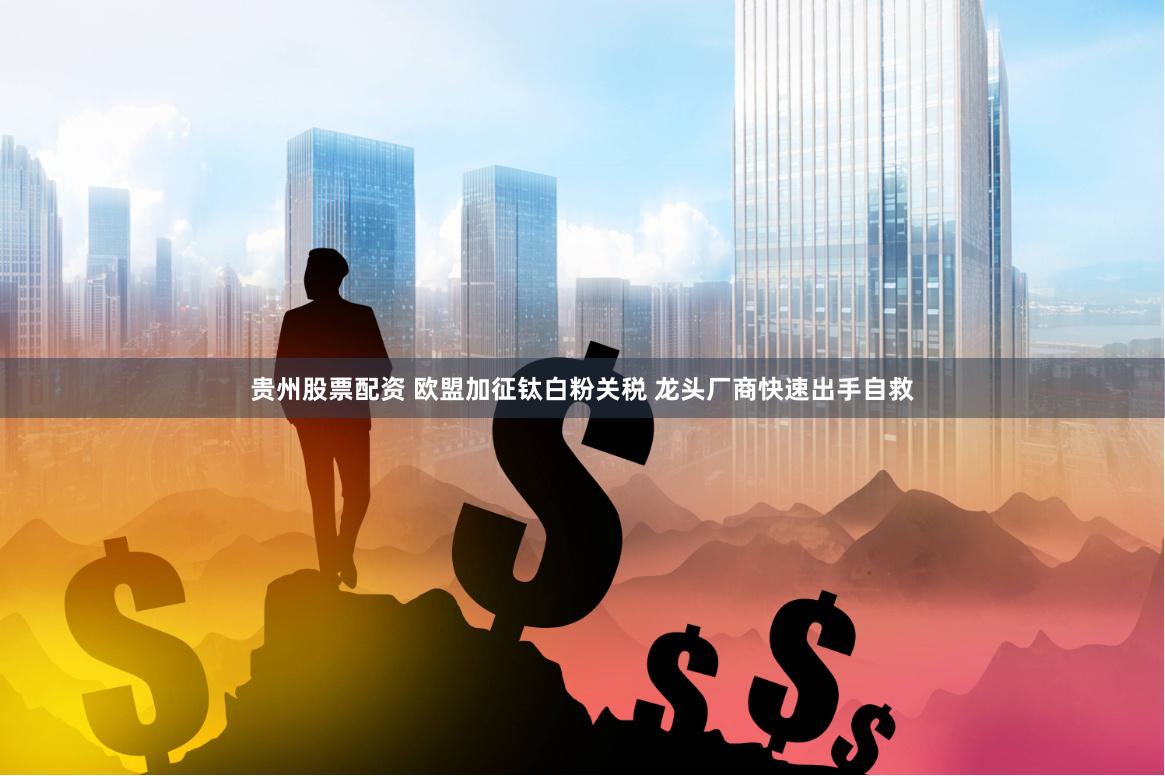 贵州股票配资 欧盟加征钛白粉关税 龙头厂商快速出手自救
